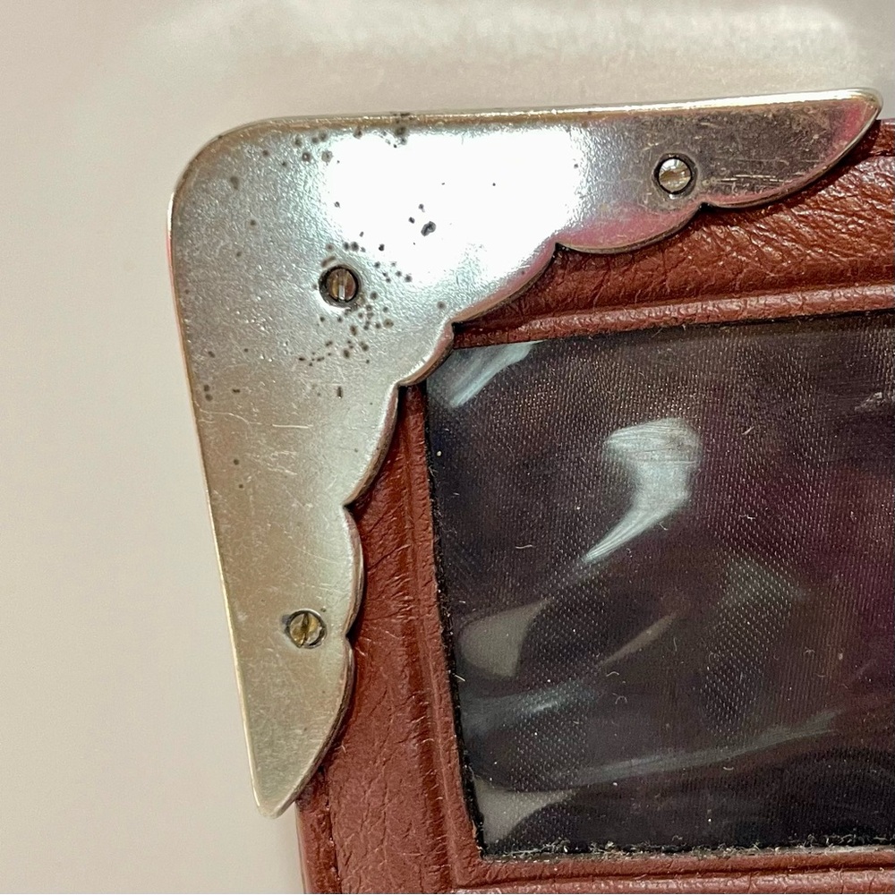 Brighton Crocodile Embossed Vintage Leather Clutch / Wallet Organizer - Picture 10 of 16